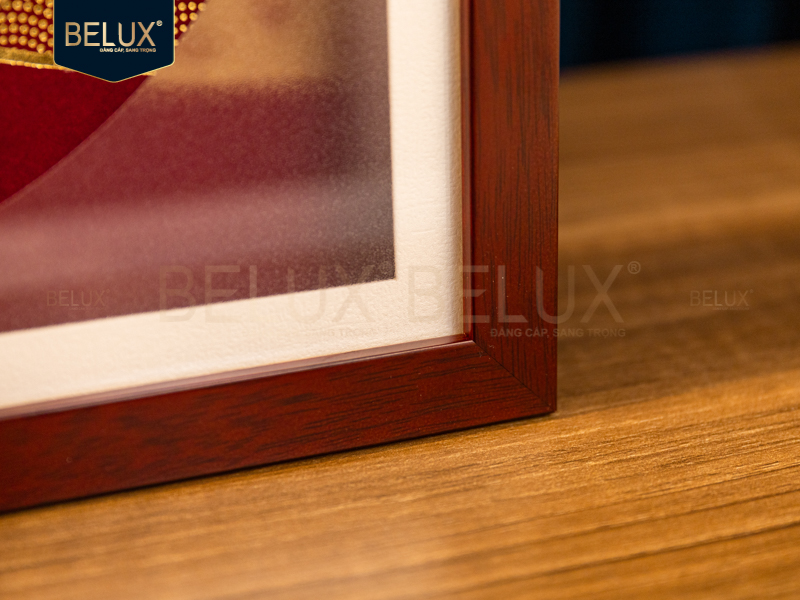 Tranh cá chép hoa sen dát vàng 24k -30x30cm